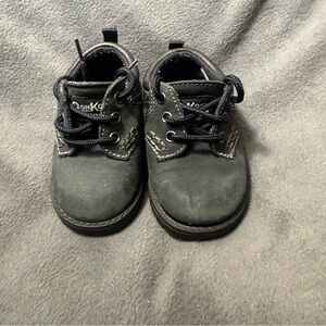 OshKosh B'gosh Black Lace-Up Baby Walker Shoes L’il Evan 3.5 T